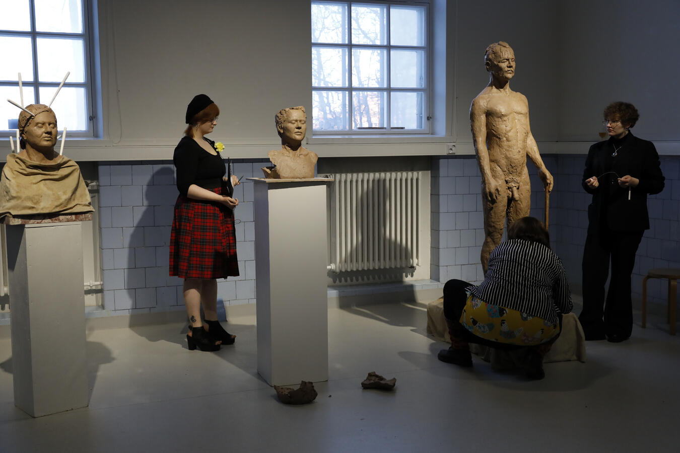 Veistos 3 “Väki ja valta”, peliperformanssi, 45 min, Taidekeskus Mältinranta, Tampere, 2023. Kuva: Ignacio Pérez Pérez